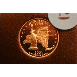 2001 State Quarter "New York" (ICG PR70 Dcam