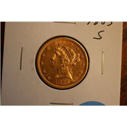 1885-S $5 Gold Liberty