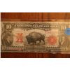 Image 1 : 1901 $10 Buffalo Note (2 Folds or Creases)