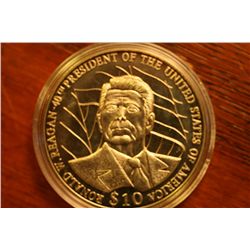 $10 Liberian Ronald Reagan Coin