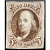 Image 1 : U.S. 1847 Issue  1847 5c Red Brown with pen c
