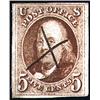 Image 1 : U.S. 1847 Issue  1847 5c Red Brown with pen c