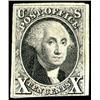 Image 1 : U.S. 1847 Issue  1847 10c Black with cleaned 