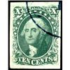 Image 1 : U.S. 1851 Issue  1851 10c Green Type III with
