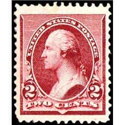 U.S. 1890 Issue  1890 2c Lake with big margin