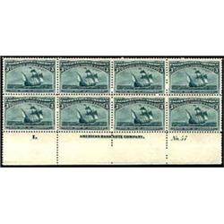 U.S. 1893 Columbians  1893 3c Columbian Botto