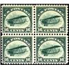 U.S. Airmails  1918 16c Jenny Block of Four w