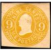 Image 1 : U.S. Postal Stationery  1865 9c Lemon on Buff