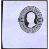 Image 1 : U.S. Postal Stationery  1881, 30¢ Black on Bl
