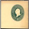 Image 1 : U.S. Postal Stationery  1887, 2¢ Green on Amb