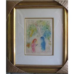 Chagall, Mark - Daphnis and Chloe - Lithograph CIRCA 1977 MUSEUM FRAMED