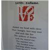 Image 2 : Indiana, Robert - Original hand Signed and Numbered LOVE POEM