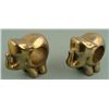 Image 1 : 2 Brass Elephant Figure Napkin Rings Holders Tableware