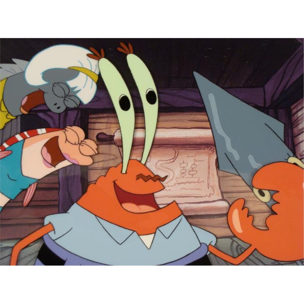Spongebob Production Cel Treasure Map Original Art