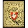 Image 1 : Switzerland   1860 10rp Rayon II without cros