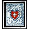 Image 1 : Switzerland   1851 5r Light Blue & Red with L