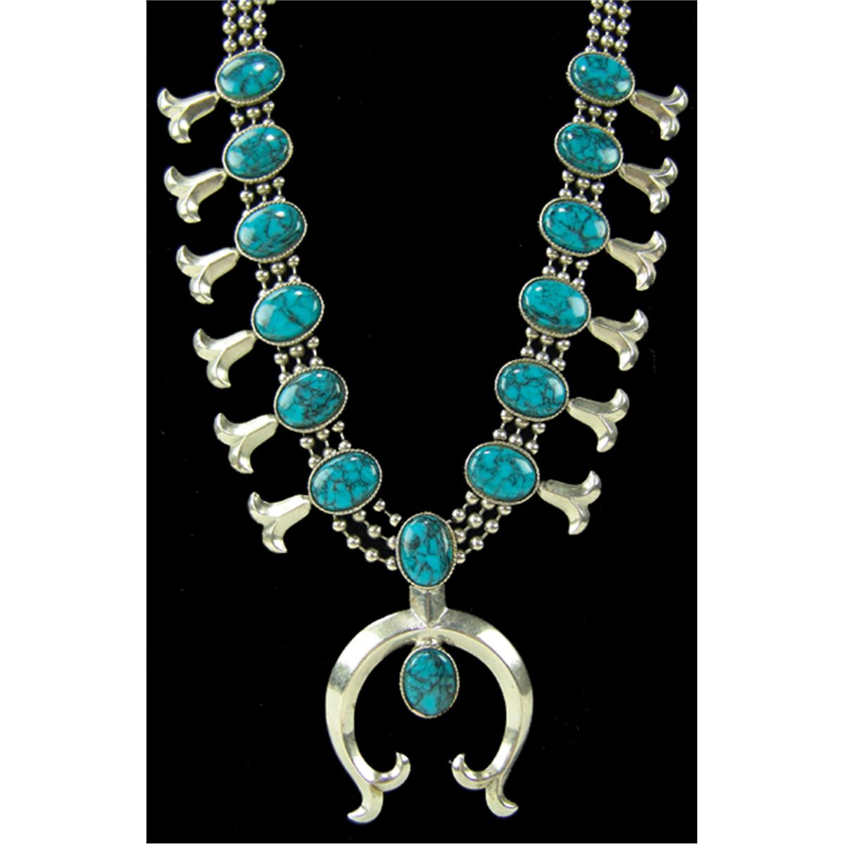 Faux Squash Blossom Necklace