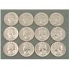 Image 1 : 12 Gem UNC 1964-D Silver Quarters