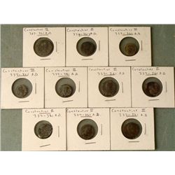 10 Diff Ancient Constantius II 337-361 A.D Roman Coins