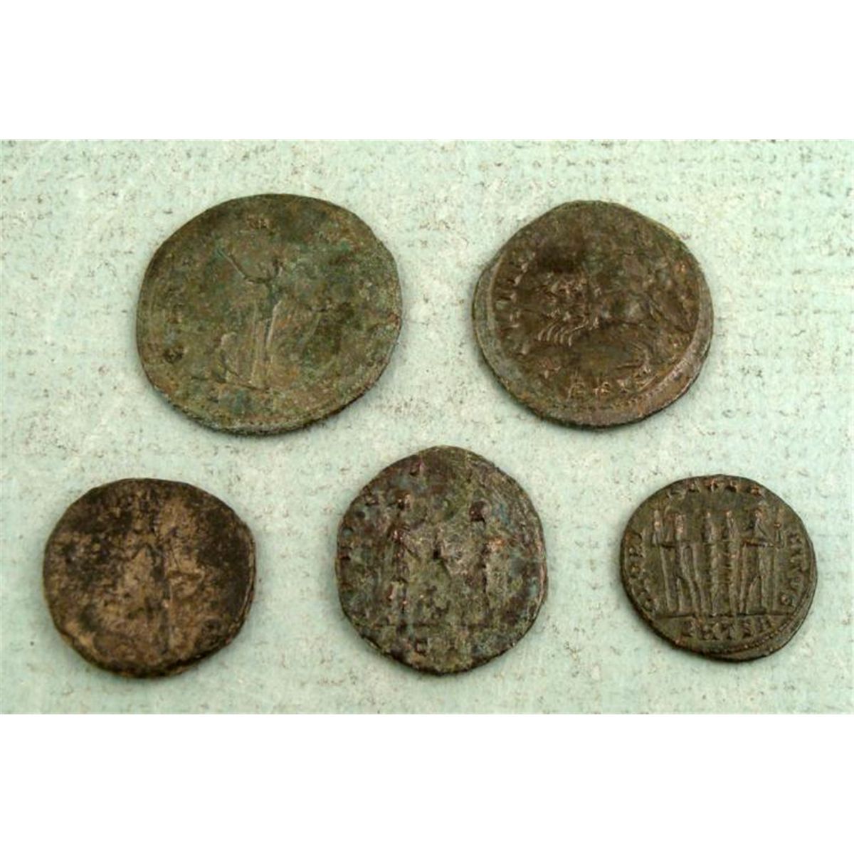 5 Bronze & Copper Ancient Roman Coins Aurelianus + More
