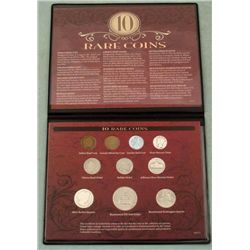 Ten Different Rare Collection of Coins in Folder