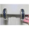 Image 2 : Blue Sapphire and Diamonds Earrings and Ring Set