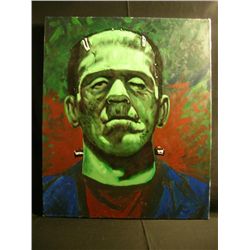 Oversized Painting of Boris Karloff as Frankenstein's Monster