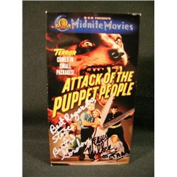 Attack of the Puppet People (1958) Autographed VHS Tape