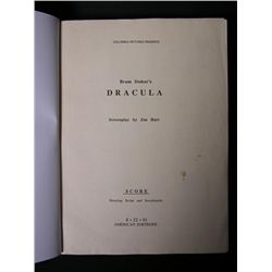 Bram Stoker's Dracula Annotated Shooting Script