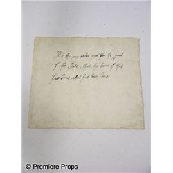 Three Musketeers Cardinal Richelieu (Christoph Waltz) Handwritten Note
