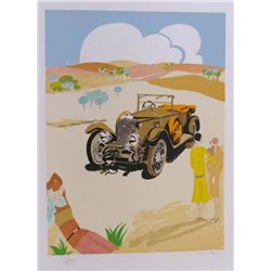 VAUXHALL AUTOMOBILE DECO STYLE COLORFUL ART SALE