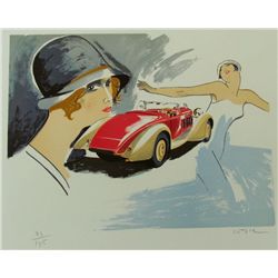 DELAGE LITHOGRAPH COLORFUL HAND SIGNED SALE