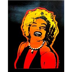 DRAMATIC COLORFUL POP STYLE MARILYN MONROE PAINTING