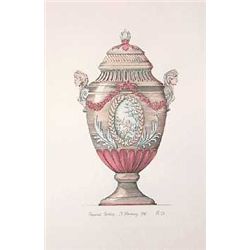 PORCELAIN ETCHING HAND COLORED MITRA LTD ED