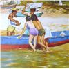 Image 2 : FISHERMAN SCENE LTD ED ARTIST PROOF LITHOGRAPH SALE