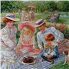 Image 2 : FAMILY IMPRESSIONISTIC COLORFUL PICNIC SCENE SIGNED LTD ED