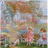 Image 2 : CHILDREN & DOGS PLAYING IMPRESSIONISTIC FINE ART SIGNED
