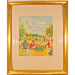 AT THE RACES WATERCOLOR STYLE IMPRESSIONISM