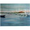 Image 1 : BOAT HARBOUR LANDSCAPE TRADITIONAL IMPRESSIONISTIC ART