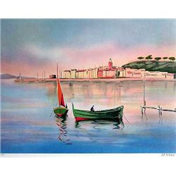 RED SAILS WATER LANDSCAPE LIMITED ED ART SALE