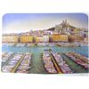 Image 1 : ARCHITECTUAL MEDITERRANEAN HARBOUR COLORFUL LITHOGRAPH