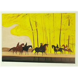 OLD ENGLISH EQUESTRIAN FIGURATIVE COLORFUL ART SALE