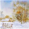 Image 2 : COLORFUL WATERCOLOR LIKE LIMITED EDITION WINTER SCENE