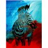 Image 1 : COLORFUL POP ART CANVAS ORIGINAL ZEBRA ART SALE ONLY $100