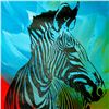 Image 2 : ZEBRA POP ART ORIGINAL CANVAS PAINTING ESTATE LIQUIDATION