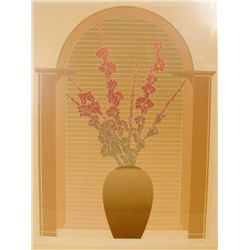 FLORAL DECO STYLE COLORFUL LTD ED SERIGRAPH SALE
