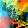Image 2 : POP CANVAS TIGERS ORIGINAL ARTWORK SIGNED HUGE SALE