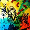Image 2 : COLORFUL ORIGINAL POP ART CANVAS SIGNED ORIGINAL
