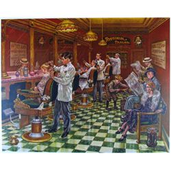 PARLOR OLD TIME BARBER SHOP NOSTALGIA SIGNED LTD ED