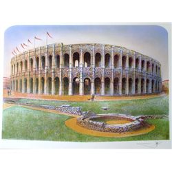 ROME COLLISEUM SIGNED LTD ED LITHOGRAPH DEALER SALE